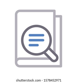 magnifier vector color line icon 
