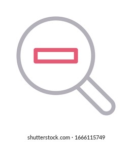 icono de la línea de color del vector de ampliación 