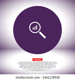 magnifier vector eps 10 icon , Lorem ipsum flat design