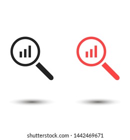 magnifier vector eps 10 icon , Lorem ipsum flat design