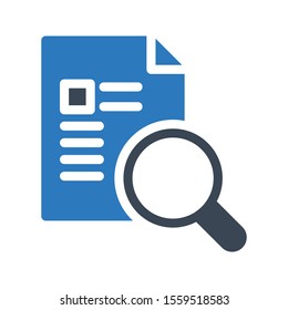 magnifier vector glyph colour icon 