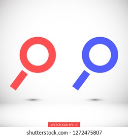 magnifier vector icon 10 eps
