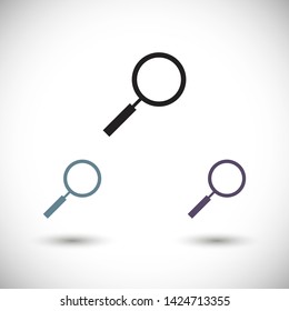 magnifier vector icon 10 eps , Lorem ipsum Flat design