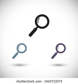 magnifier vector icon 10 eps , Lorem ipsum Flat design