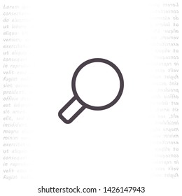 magnifier vector icon 10 eps , Lorem ipsum Flat design