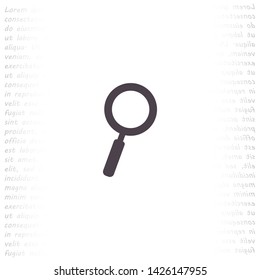 magnifier vector icon 10 eps , Lorem ipsum Flat design