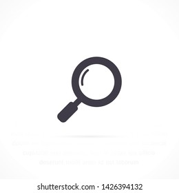 magnifier vector icon 10 eps , Lorem ipsum Flat design