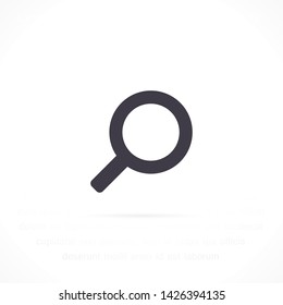 magnifier vector icon 10 eps , Lorem ipsum Flat design