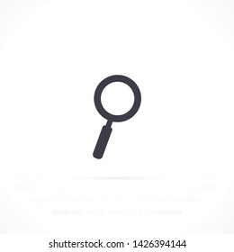 magnifier vector icon 10 eps , Lorem ipsum Flat design