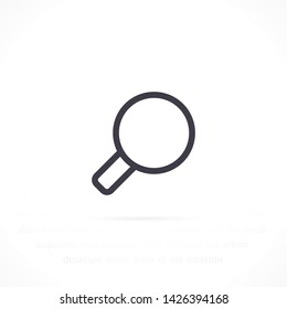 magnifier vector icon 10 eps , Lorem ipsum Flat design