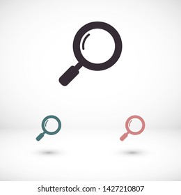 magnifier vector icon 10 eps , Lorem ipsum Flat design