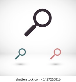 magnifier vector icon 10 eps , Lorem ipsum Flat design
