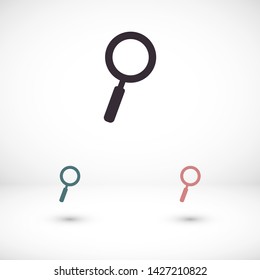 magnifier vector icon 10 eps , Lorem ipsum Flat design