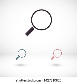 magnifier vector icon 10 eps , Lorem ipsum Flat design