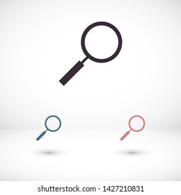 magnifier vector icon 10 eps , Lorem ipsum Flat design