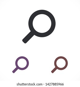 magnifier vector icon 10 eps , Lorem ipsum Flat design