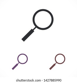 magnifier vector icon 10 eps , Lorem ipsum Flat design
