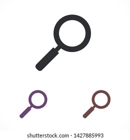 magnifier vector icon 10 eps , Lorem ipsum Flat design
