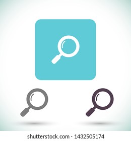 magnifier vector icon 10 eps , Lorem ipsum Flat design