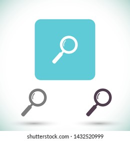 magnifier vector icon 10 eps , Lorem ipsum Flat design