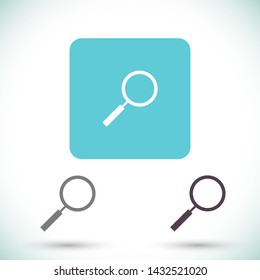 magnifier vector icon 10 eps , Lorem ipsum Flat design