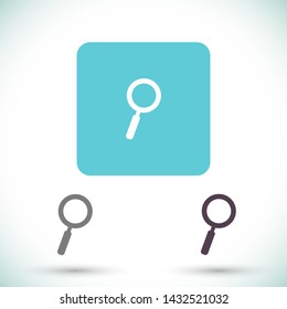 magnifier vector icon 10 eps , Lorem ipsum Flat design