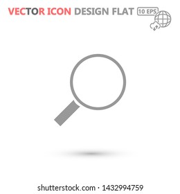 magnifier vector icon 10 eps , Lorem ipsum Flat design