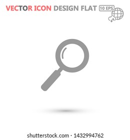 magnifier vector icon 10 eps , Lorem ipsum Flat design