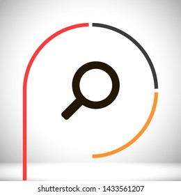 magnifier vector icon 10 eps , Lorem ipsum Flat design