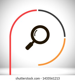 magnifier vector icon 10 eps , Lorem ipsum Flat design