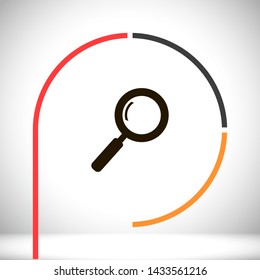 magnifier vector icon 10 eps , Lorem ipsum Flat design