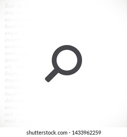 magnifier vector icon 10 eps , Lorem ipsum Flat design