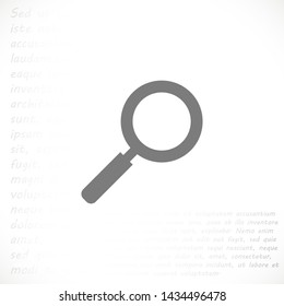 magnifier vector icon 10 eps , Lorem ipsum Flat design