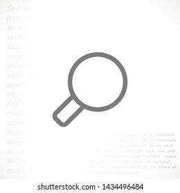 magnifier vector icon 10 eps , Lorem ipsum Flat design