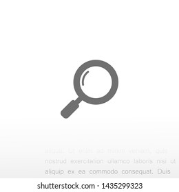 magnifier vector icon 10 eps , Lorem ipsum Flat design