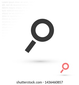 magnifier vector icon 10 eps , Lorem ipsum Flat design
