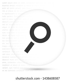 magnifier vector icon 10 eps , Lorem ipsum Flat design