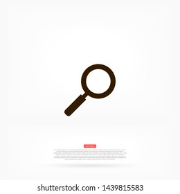 magnifier vector icon 10 eps , Lorem ipsum Flat design