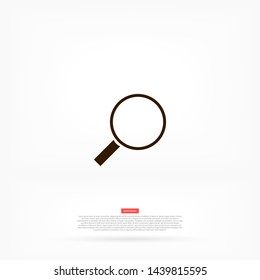 magnifier vector icon 10 eps , Lorem ipsum Flat design