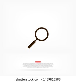 magnifier vector icon 10 eps , Lorem ipsum Flat design