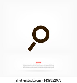 magnifier vector icon 10 eps , Lorem ipsum Flat design
