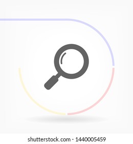 magnifier vector icon 10 eps , Lorem ipsum Flat design