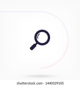 magnifier vector icon 10 eps , Lorem ipsum Flat design