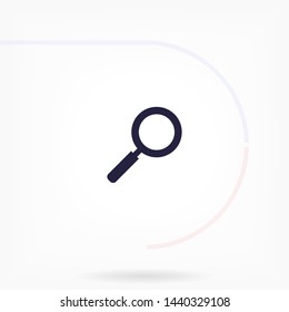 magnifier vector icon 10 eps , Lorem ipsum Flat design