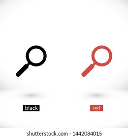 magnifier vector icon 10 eps , Lorem ipsum Flat design