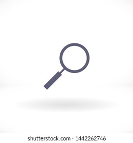 magnifier vector icon 10 eps , Lorem ipsum Flat design