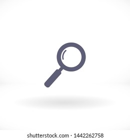 magnifier vector icon 10 eps , Lorem ipsum Flat design
