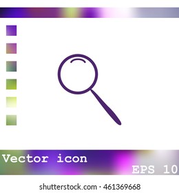 Magnifier vector icon