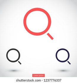 magnifier vector icon eps 10