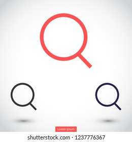 magnifier vector icon eps 10